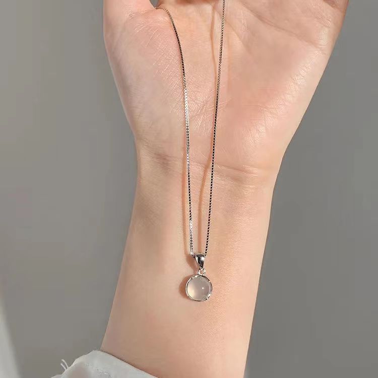 Moon Stone Healing Silver Chain
