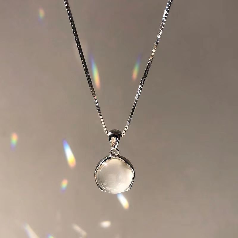 Moon Stone Healing Silver Chain
