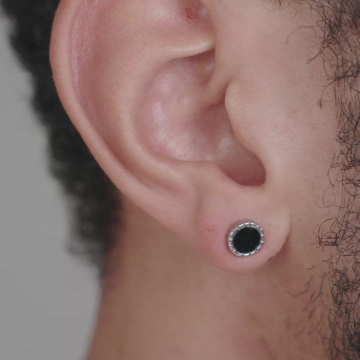 Black Beaten Studs