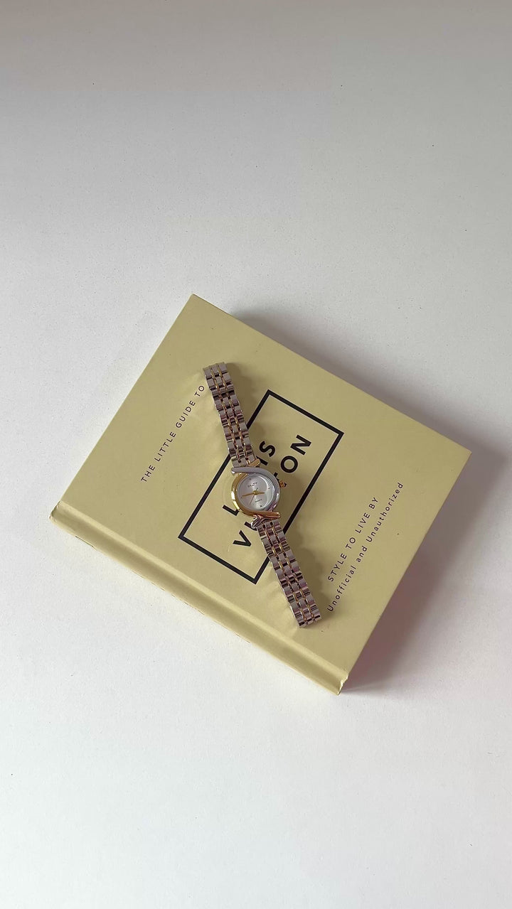 2 Tone Luxe Loop Dial Chic Watch