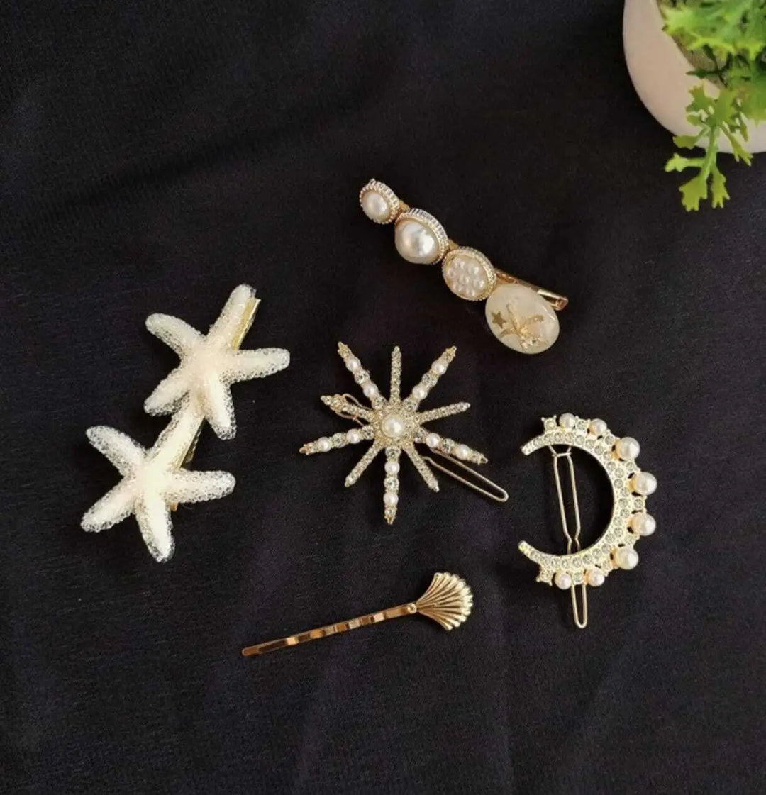 Set of 5 Beach Hair Pins