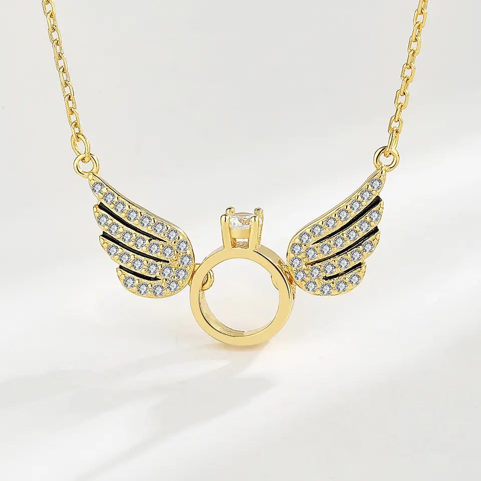 Angel Wings Necklace - Gold  Salty – Salty Accessories