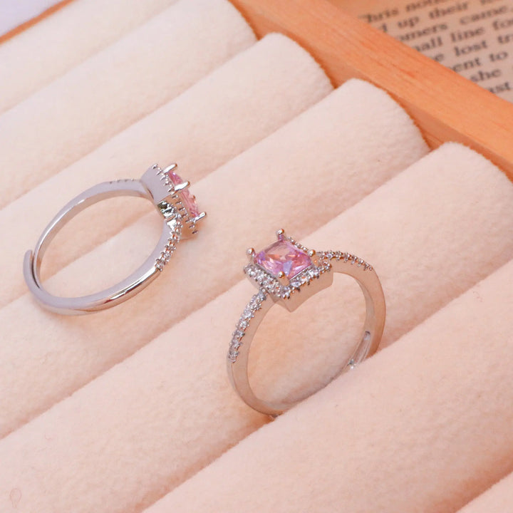 Bennet Square Diamond Cut Ring