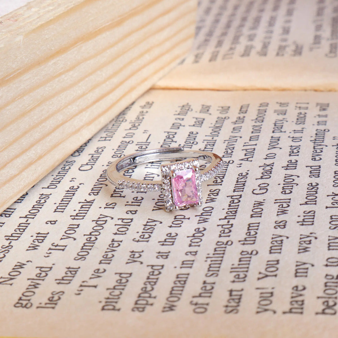Bennet Square Diamond Cut Ring