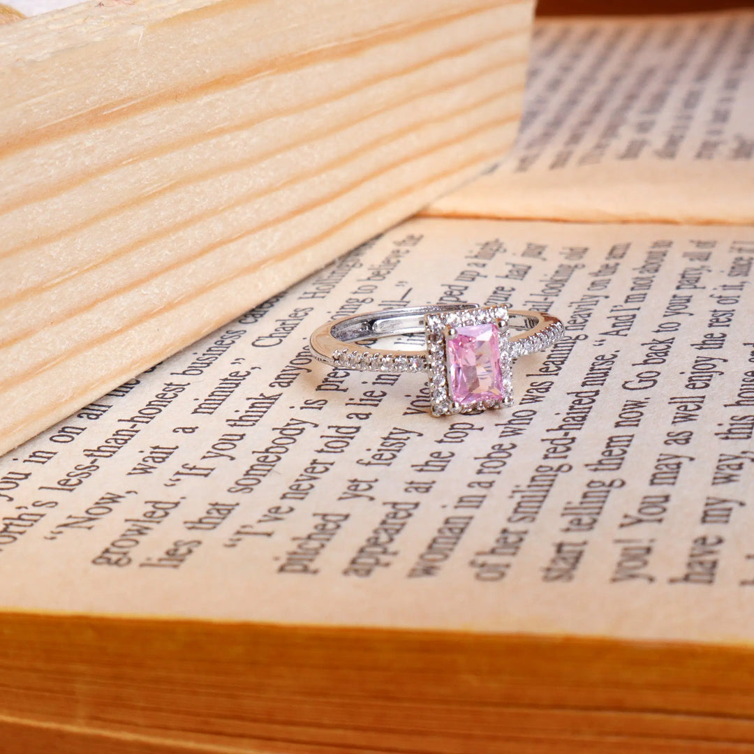 Bennet Square Diamond Cut Ring