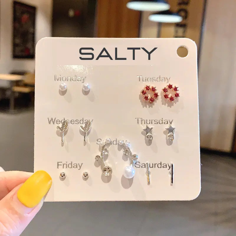 "Secret" Weekly 7 Stud Earrings