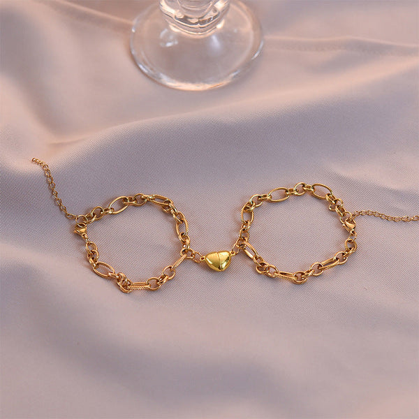 Us Together Golden Magnetic Bands (Set Of 2 )