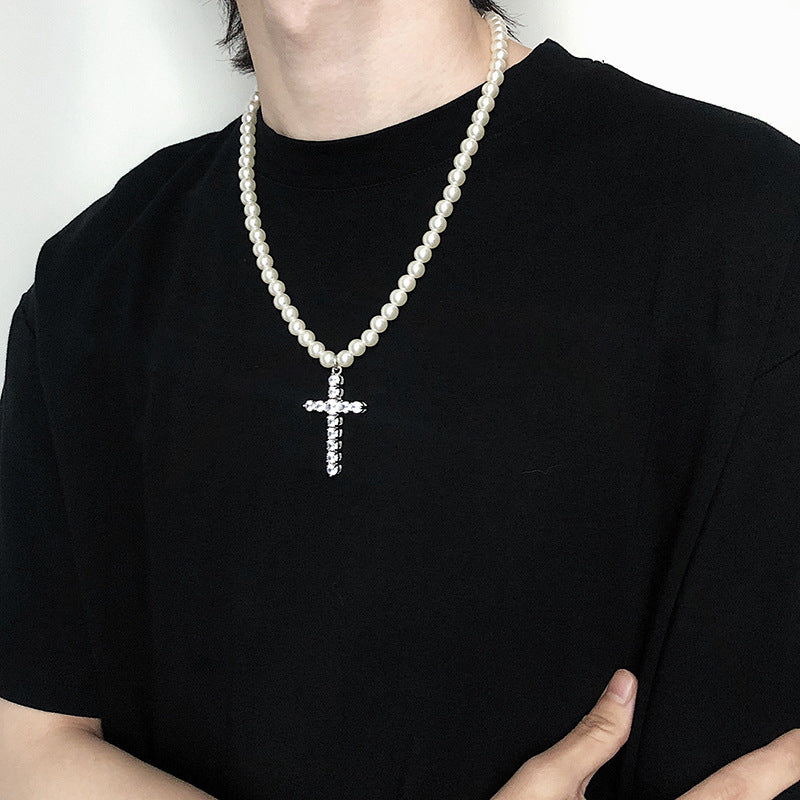 Pearl Pinnacle Cross Necklace | Salty