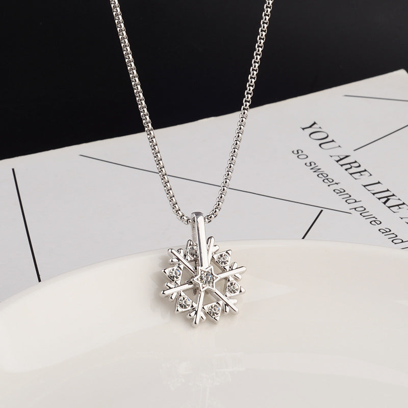 Rotatable Snowflake Silver Pendant | Salty