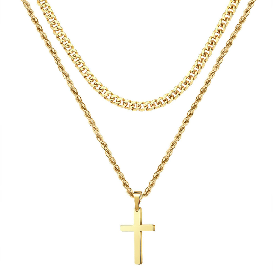 Dual Chic Golden Cross Chain