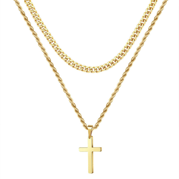 Dual Chic Golden Cross Chain