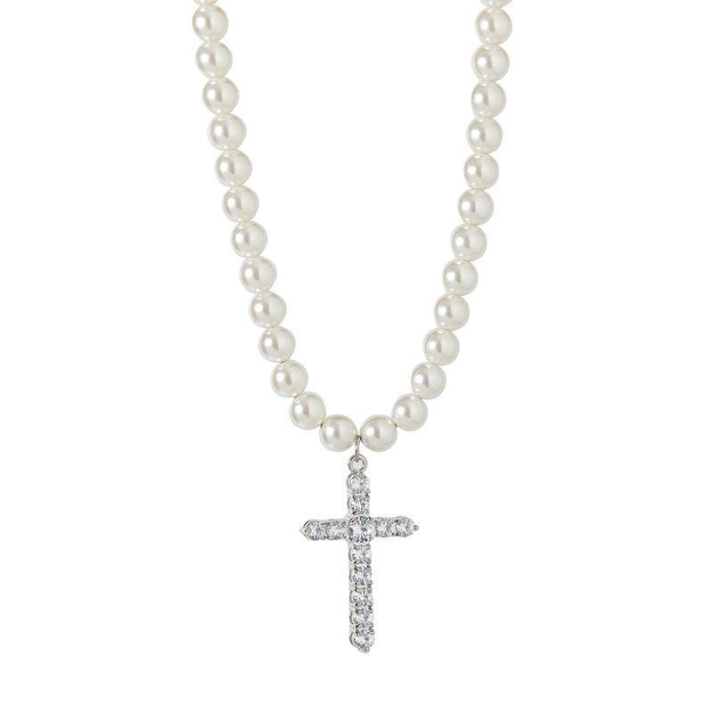 Pearl Pinnacle Cross Necklace | Salty