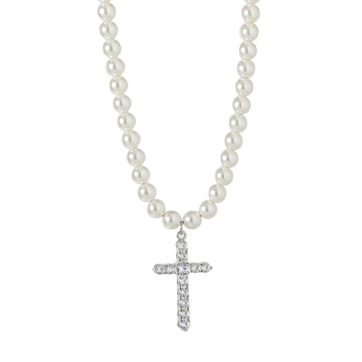 Pearl Pinnacle Cross Necklace | Salty