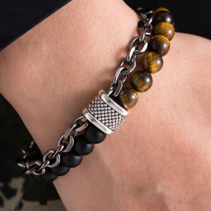 Tiger's Eye Beaded Band | Salty