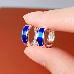 Contemporary Blue Hoop