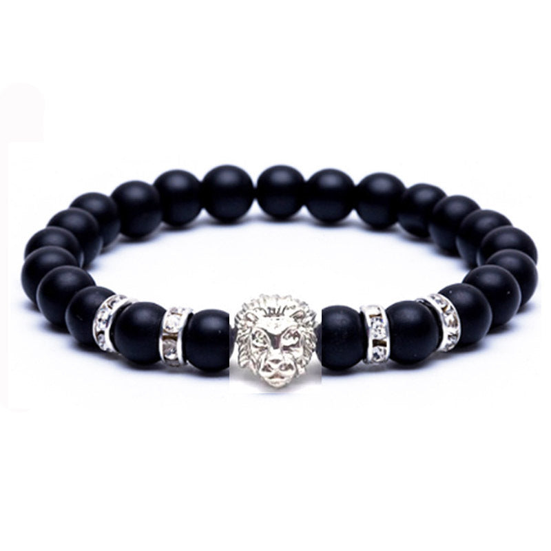 Lion Silver Beaded Band - Salty Accessories