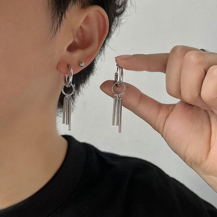 Stark Silver Long Earrings | Salty