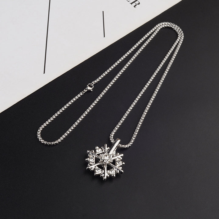 Rotatable Snowflake Silver Pendant | Salty