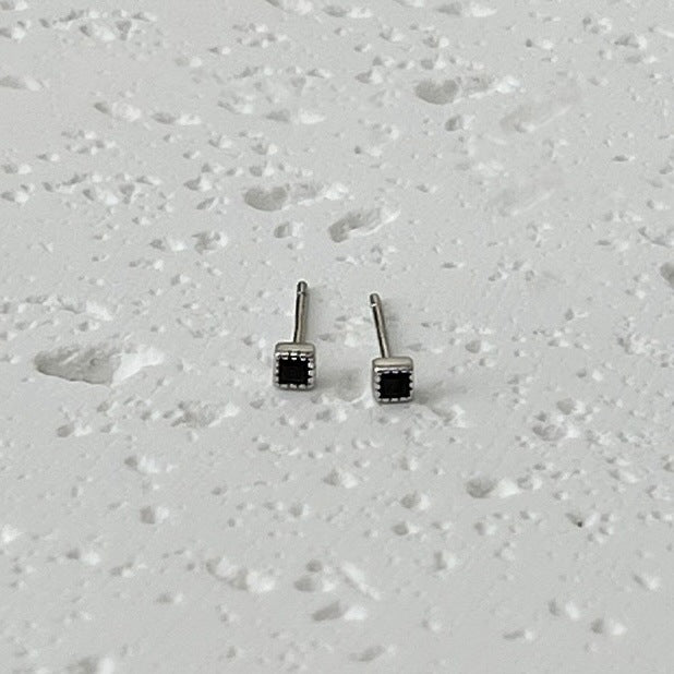 Cannabis Silver Black Studs Salty Alpha