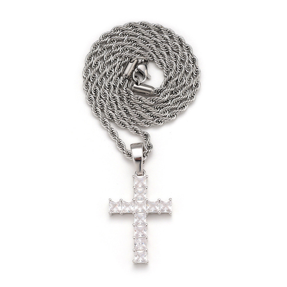 James The Great Cross Chain - Silver | Salty