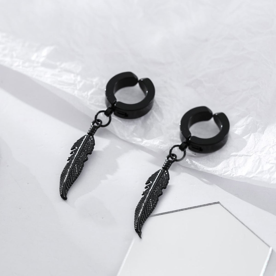 Black Feather Dangles | Salty