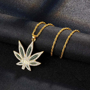 Cannabis Leaf Golden Chain - Salty Accessories