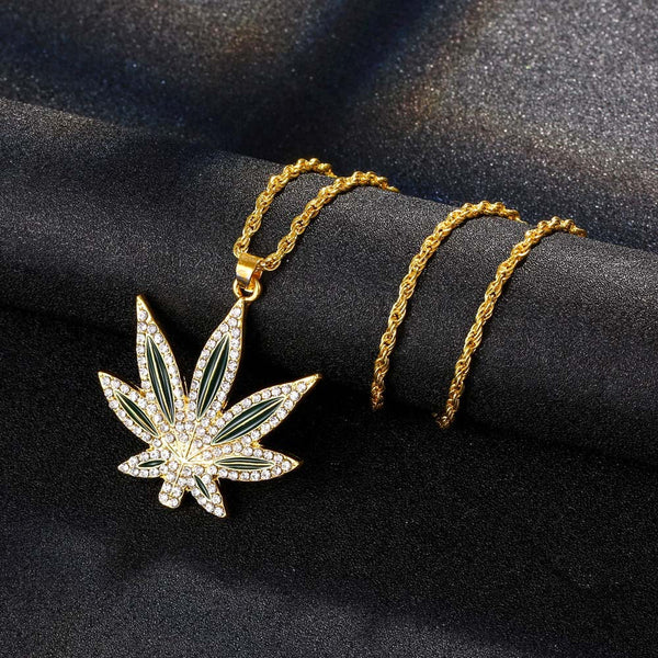 Cannabis Leaf Golden Chain