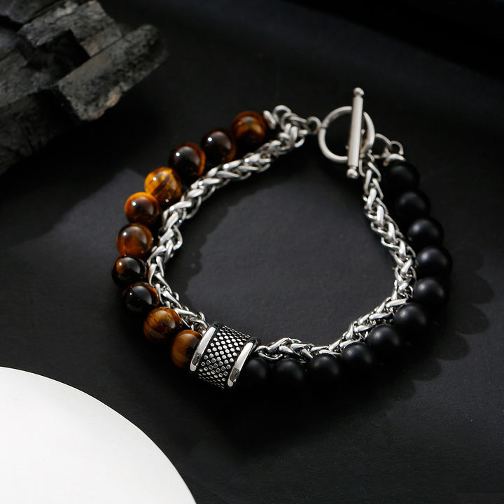 Tiger's Eye Beaded Band | Salty