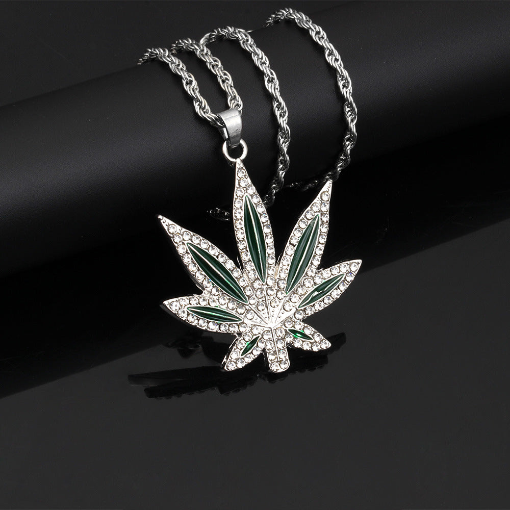 Cannabis Leaf Silver Chain | Salty