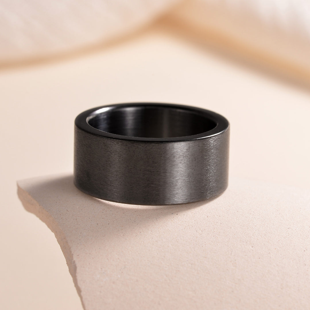 Stocky Daily Wear Ring - Black | Salty