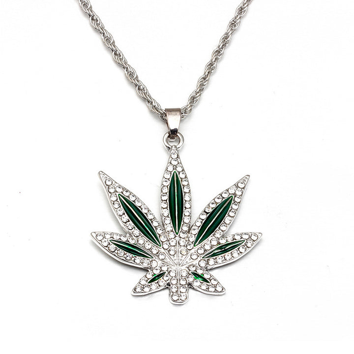Cannabis Leaf Silver Chain | Salty