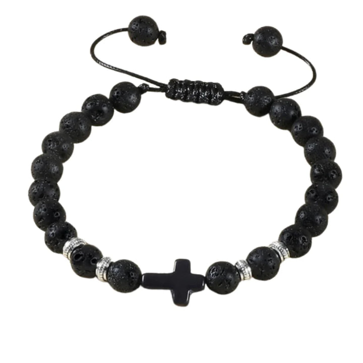 Taur Black Beaded Bracelet