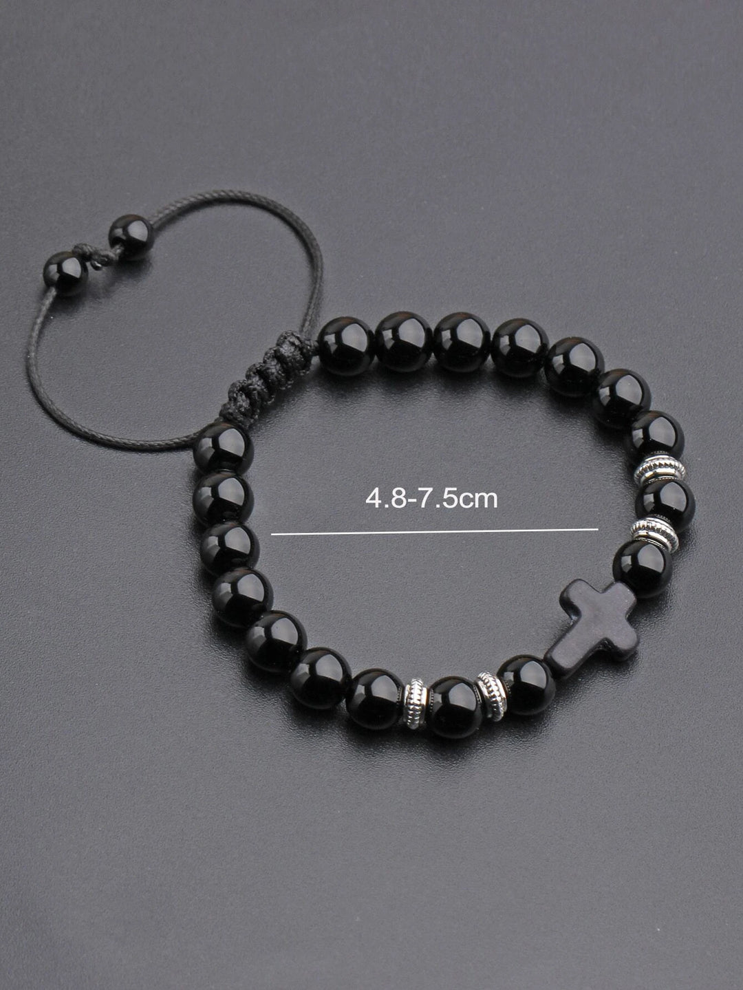 Taur Black Beaded Bracelet