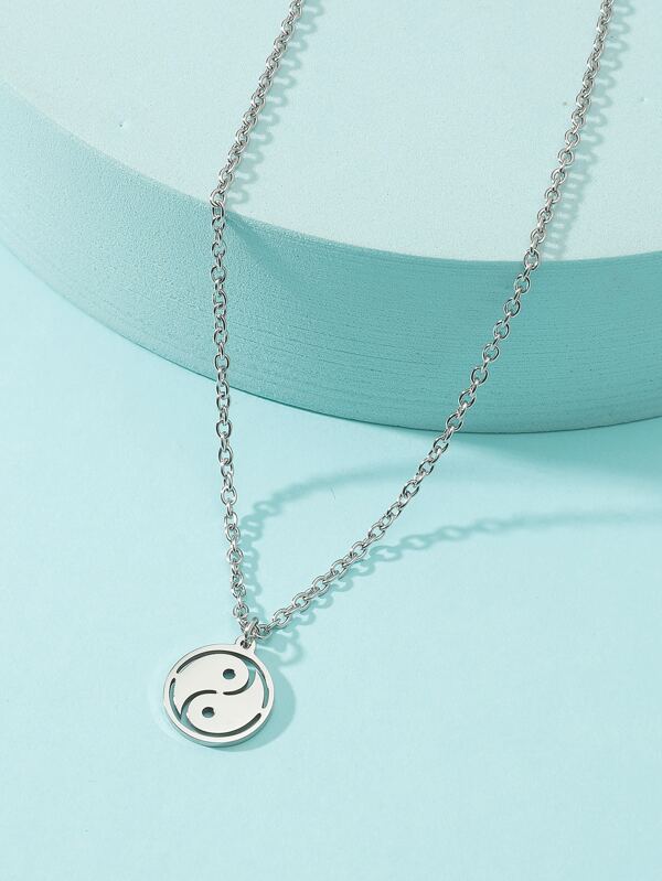 Yin-yang necklace - Silver