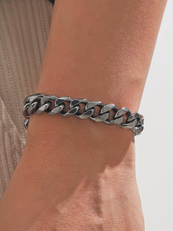 Hades Classic Silver Thick Bracelet Salty Alpha
