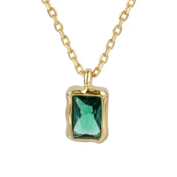 Vintage Emerald Chic Necklace -Gold - Salty Accessories