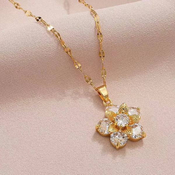 Blossom Waltz Golden Necklace