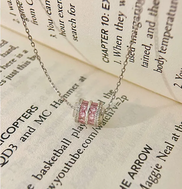 Glamourous Pink Cubic Necklace - Salty Accessories
