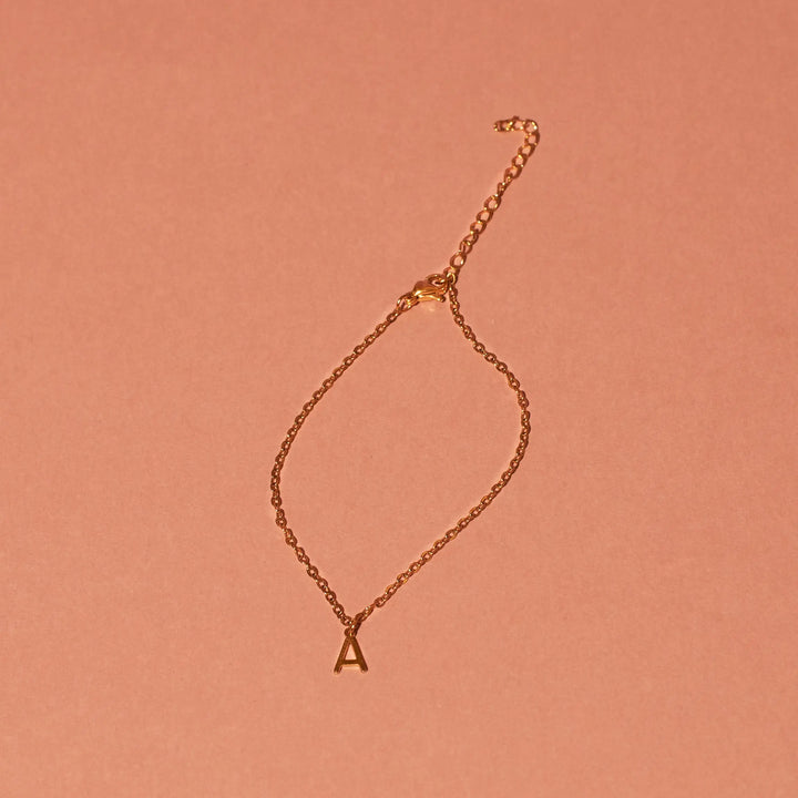 18K Gold Plated Personalized Initial Bracelet | Salty