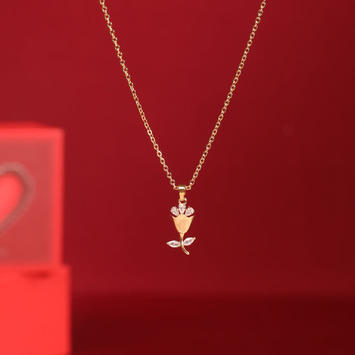 Blooming Grace Necklace With Valentine Box - Salty Accessories