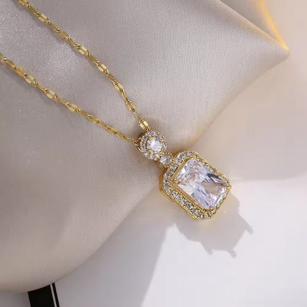 Elegance Studded Gem Necklace