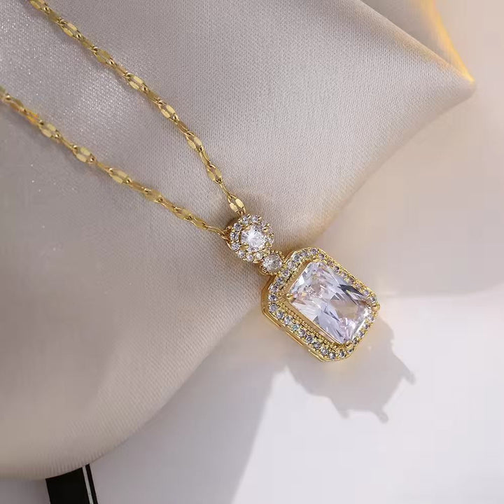 Elegance Studded Gem Necklace