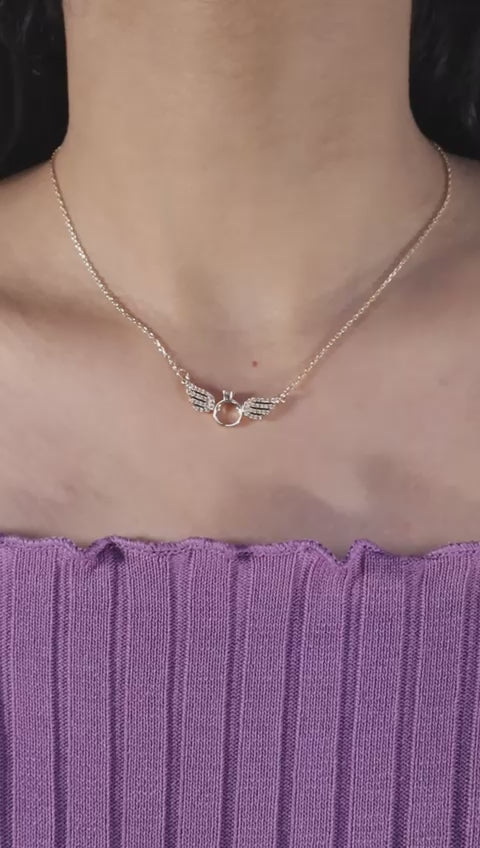 Angel Wings Necklace - Gold - Salty Accessories