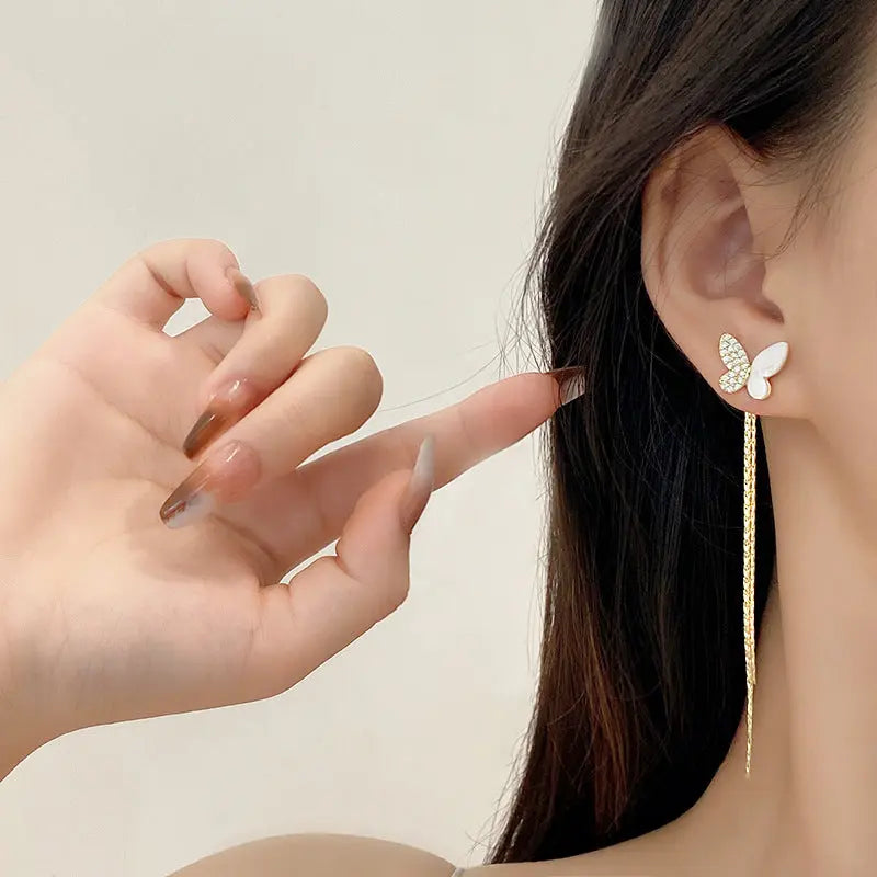 2 in 1 Butterfly Pretty Stud Earrings