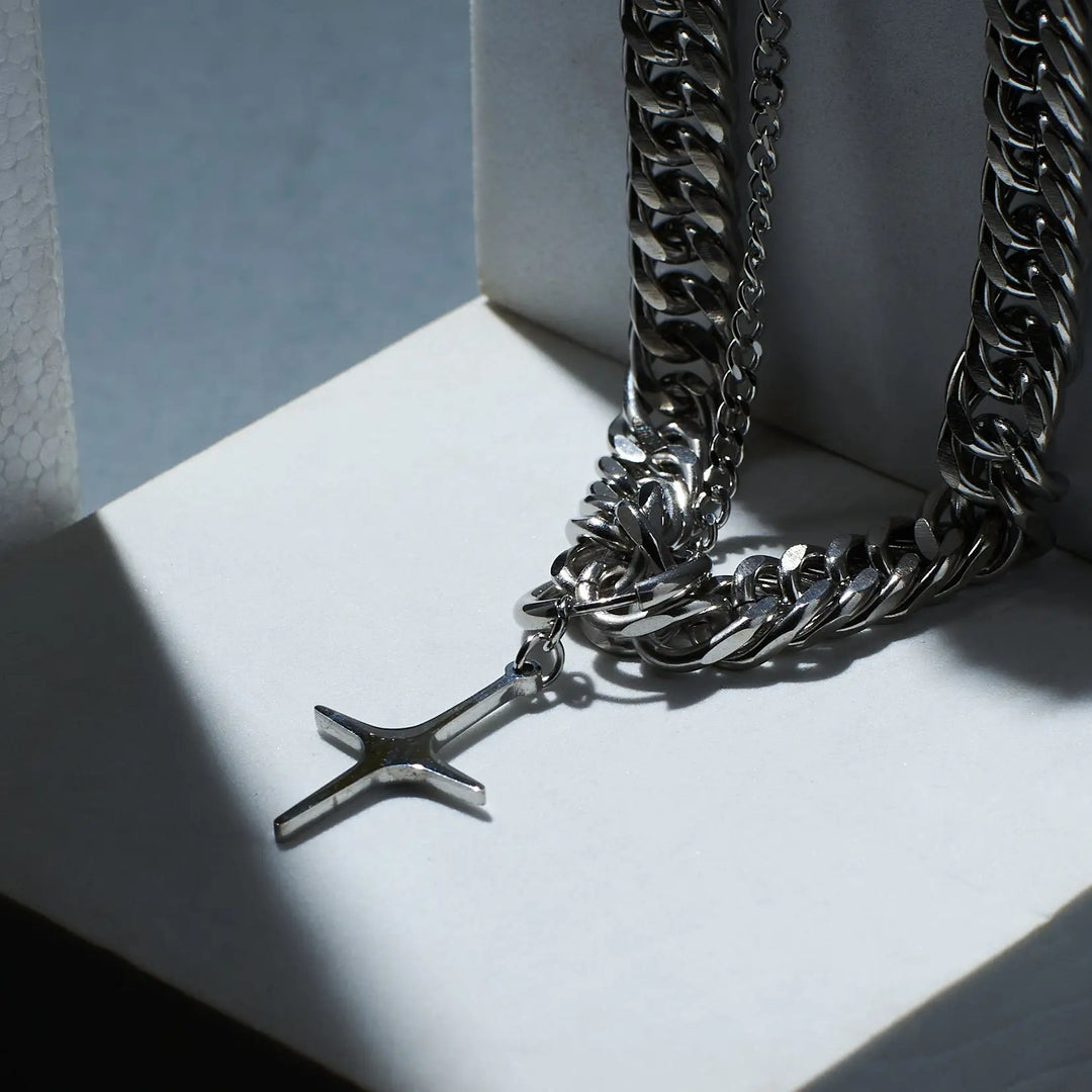 2 in 1 Starstruck Silver Necklace and Earring - Salty Accessories