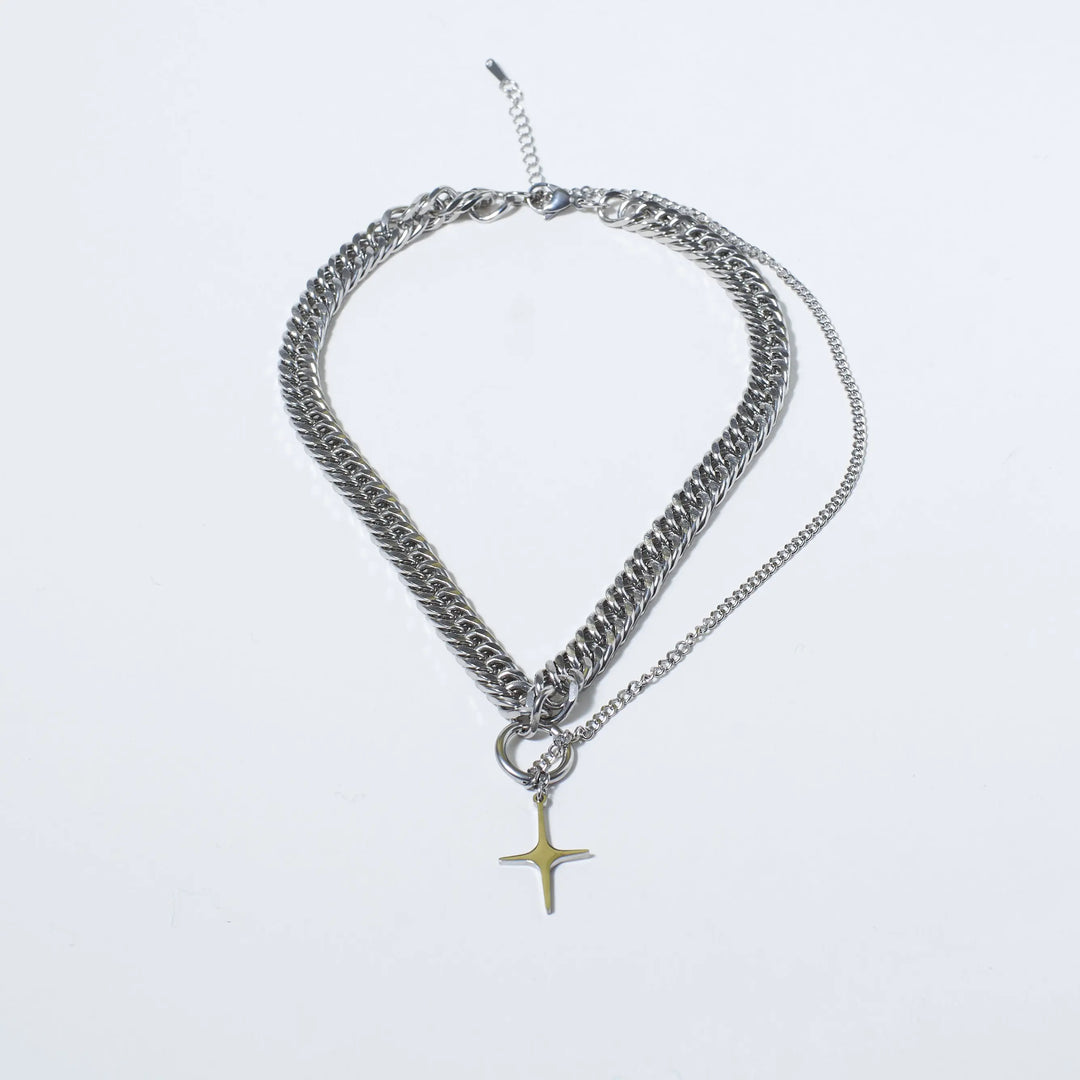2 in 1 Starstruck Silver Necklace and Earring - Salty Accessories