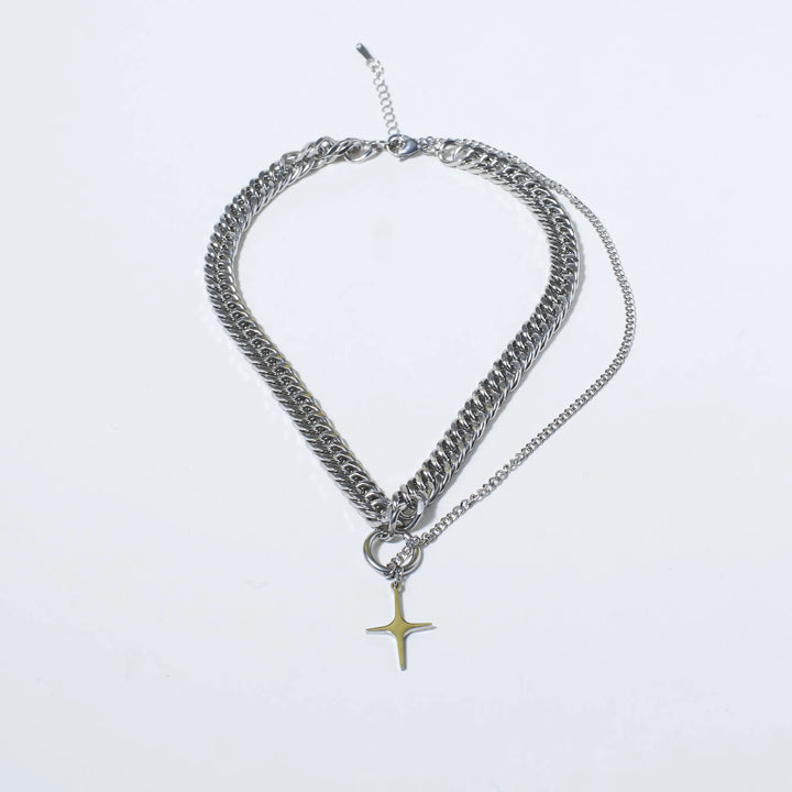 2 in 1 Starstruck Silver Necklace and Earring - Salty Accessories