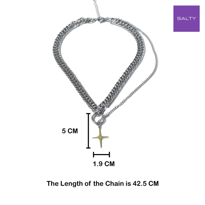 2 in 1 Starstruck Silver Necklace and Earring - Salty Accessories