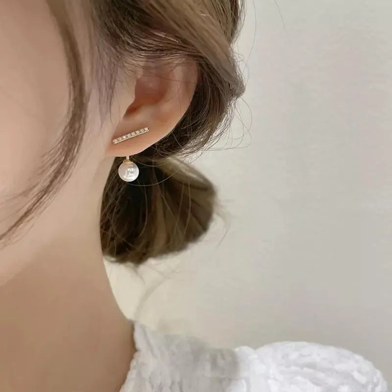 2 In 1 Crystal Flower Earring (Long and Small) - TPTC