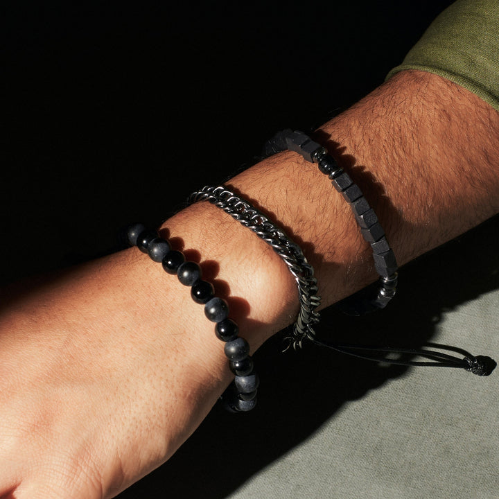 Set of 3 Power Beaded Bracelet - Salty Accessories
